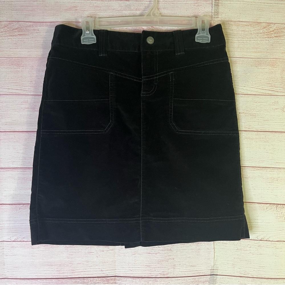 Athleta Black Velvet Skirt Size 6